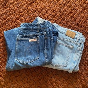 2 VTG Calvin Klein Jeans size 13/14